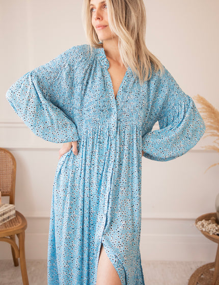 Joyce Bloom Sky Blue - Maxi Dress