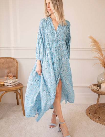 Joyce Bloom Sky Blue - Maxi Dress