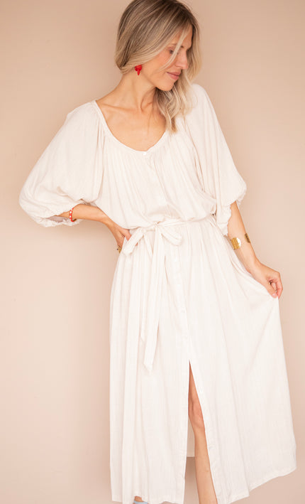 Lavina Beige - Maxi Jurk
