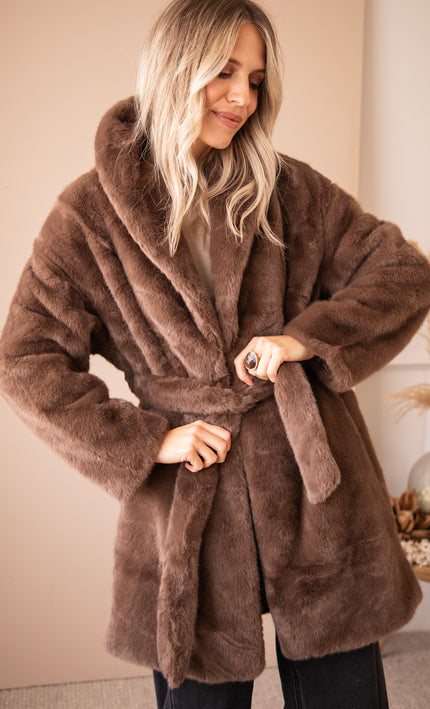 Fur & Fab Choco - Coat