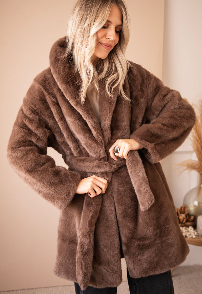 Fur & Fab Choco - Coat