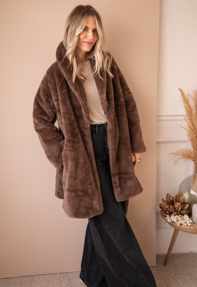 Fur & Fab Choco - Coat