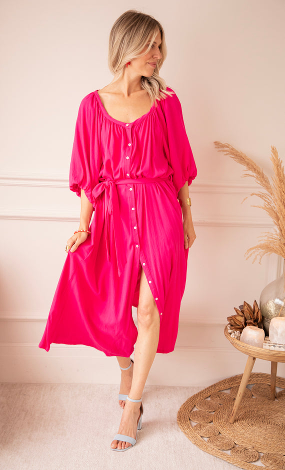 Lavina Fuchsia - Maxi Jurk