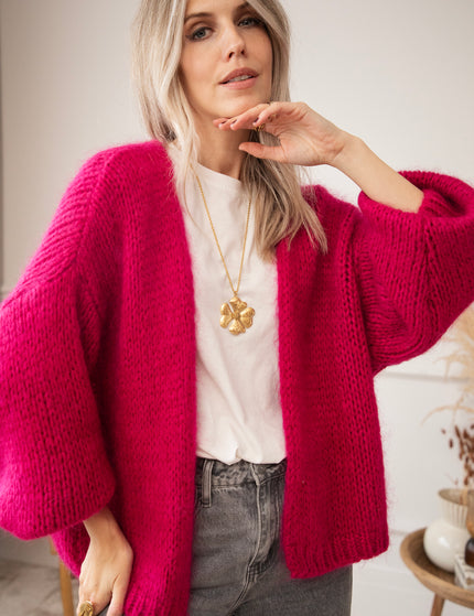 Strickjacke - Bernadette Odette - Fuchsia