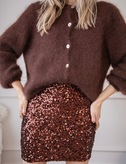 Sparkle All The Way Brown - Skirt