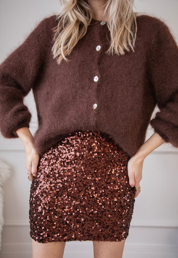 Sparkle All The Way Brown - Skirt