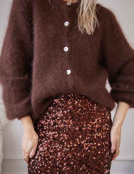 Sparkle All The Way Brown - Skirt