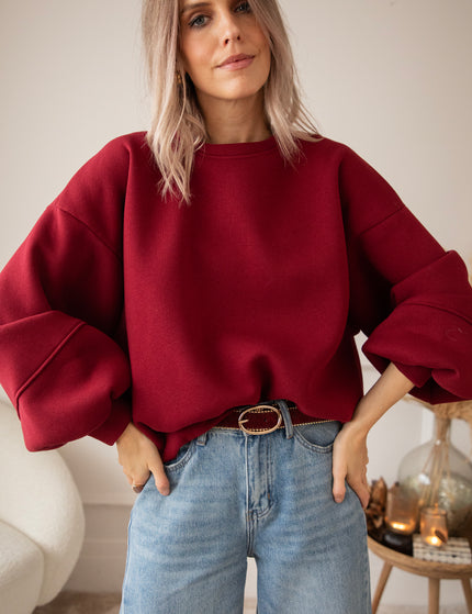 Pullover - Snuggle Up - Burgunderrot