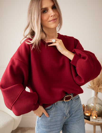 Pullover - Snuggle Up - Burgunderrot