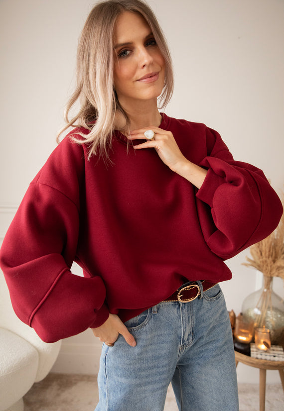 Snuggle Up Burgundy - Sweater