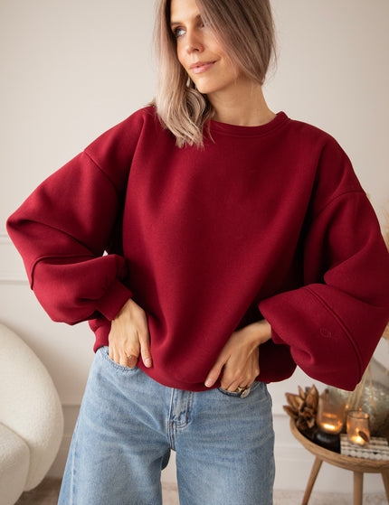 Pullover - Snuggle Up - Burgunderrot