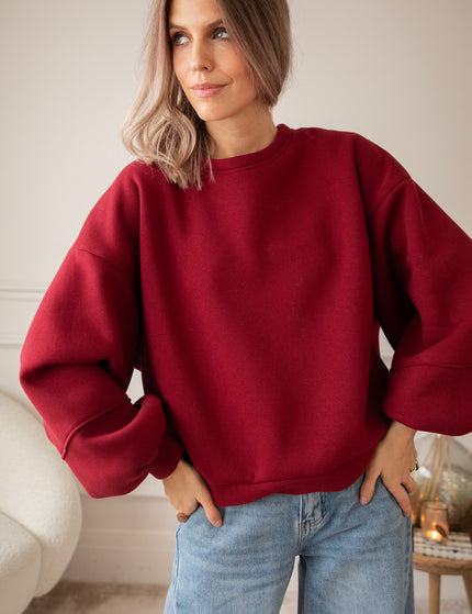 Pullover - Snuggle Up - Burgunderrot