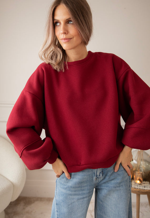 Snuggle Up Burgundy - Sweater