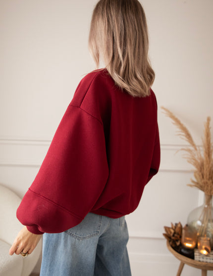 Pullover - Snuggle Up - Burgunderrot