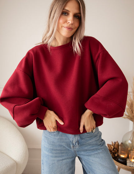 Pullover - Snuggle Up - Burgunderrot