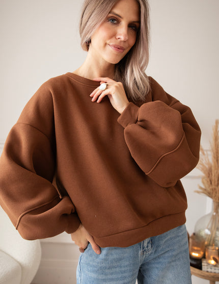 Snuggle Up Brown - Sweater