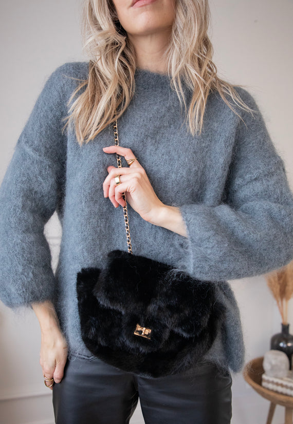 Petit Fur Black - Handbag