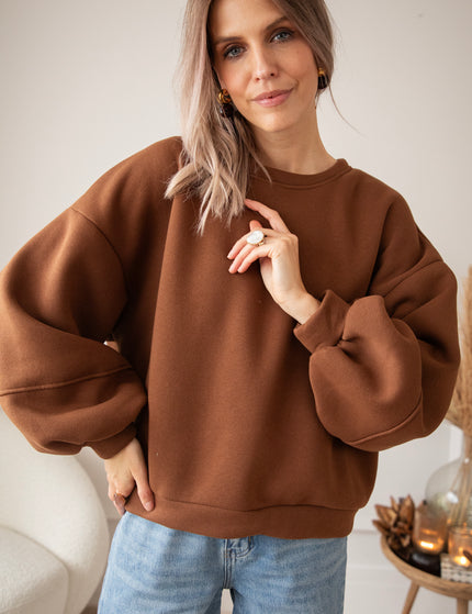 Snuggle Up Brown - Sweater