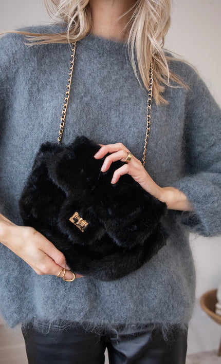 Petit Fur Black - Handbag