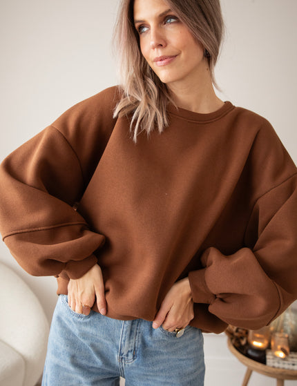 Snuggle Up Brown - Sweater