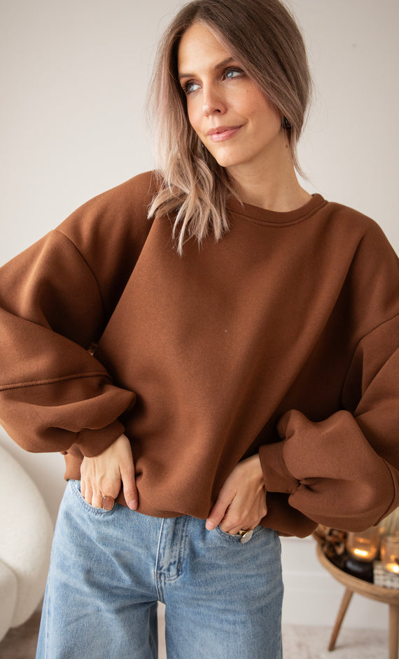 Snuggle Up Brown - Sweater