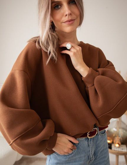 Snuggle Up Brown - Sweater