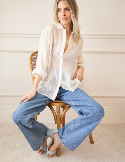 Flower Mist White/Beige - Blouse