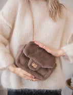 Petit Fur Taupe - Handbag