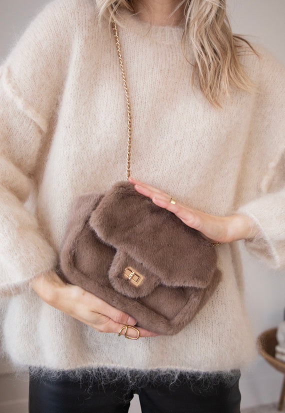 Petit Fur Taupe - Handbag