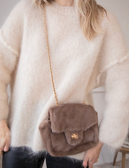 Petit Fur Taupe - Handbag