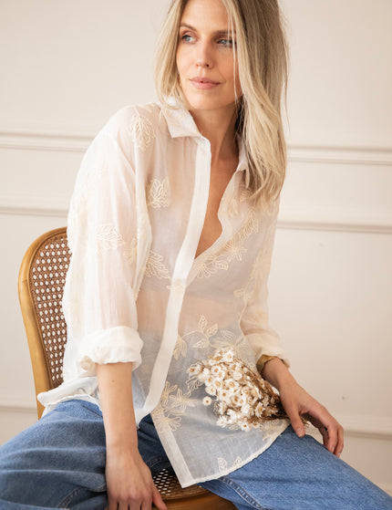 Flower Mist White/Beige - Blouse