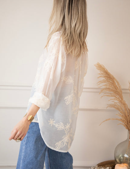 Flower Mist White/Beige - Blouse