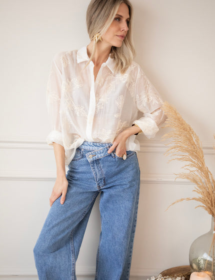 Flower Mist White/Beige - Blouse
