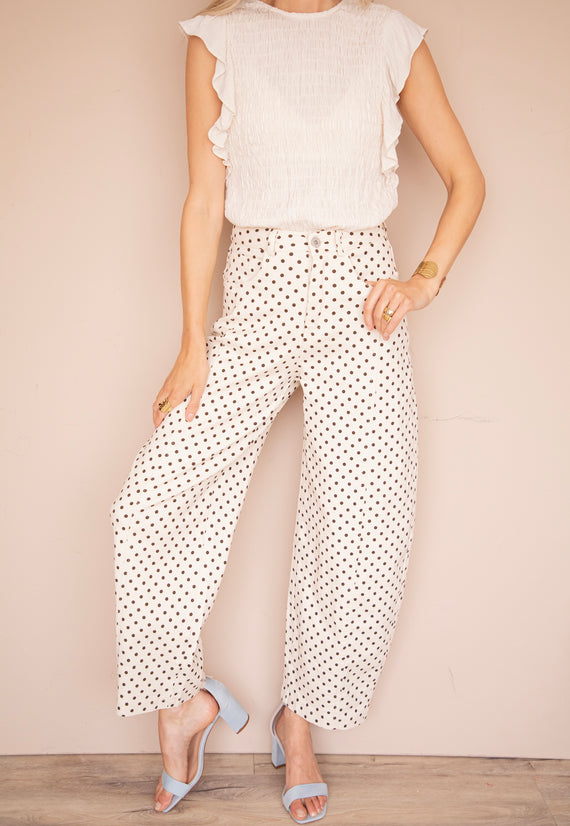Billie Dot Beige - Jeans