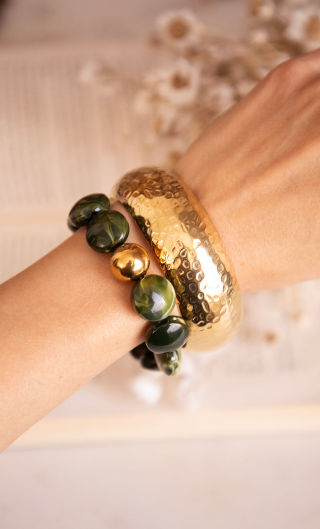 Melted Marble Moss Green - Bracelet