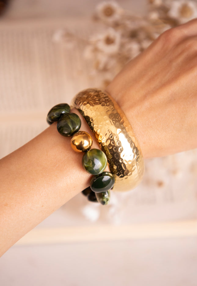 Melted Marble Moss Green - Bracelet
