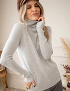 Comfy Billie Turtle Soft Grey - Trui