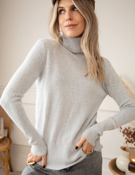 Comfy Billie Turtle Soft Grey - Sweater