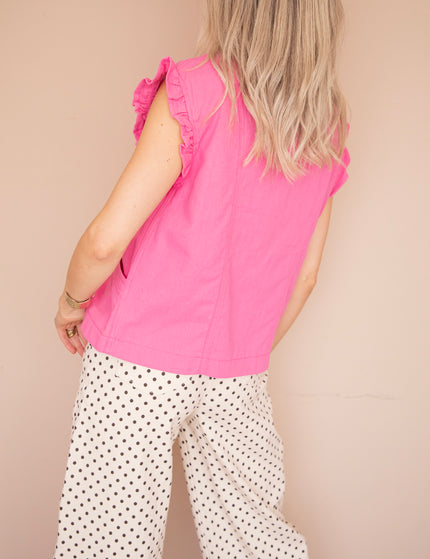 Sleeveless Ruches Fuchsia - Jacket