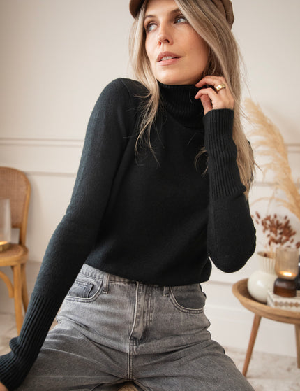 Comfy Billie Turtle Black - Sweater