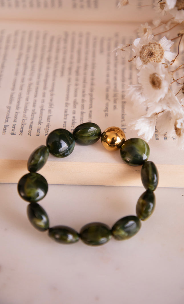 Melted Marble Moss Green - Bracelet