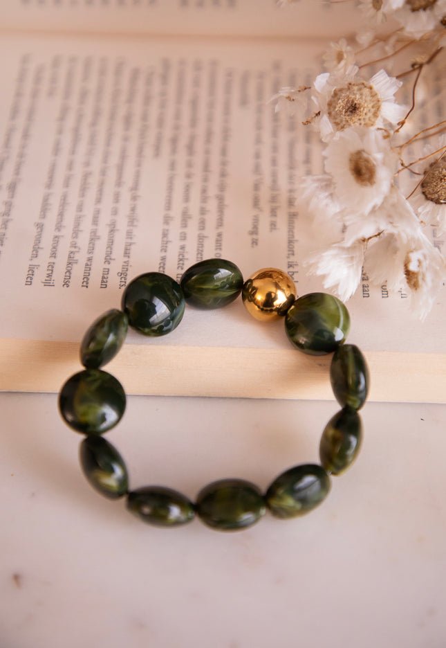 Melted Marble Moss Green - Bracelet