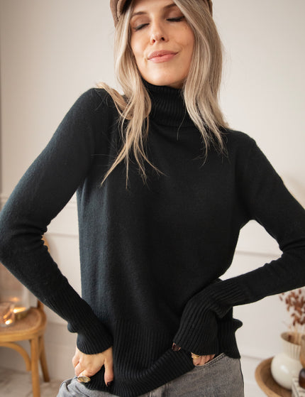 Comfy Billie Turtle Black - Sweater