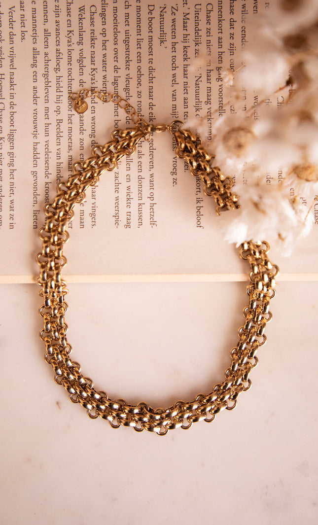Chain Reaction Gold - Necklace