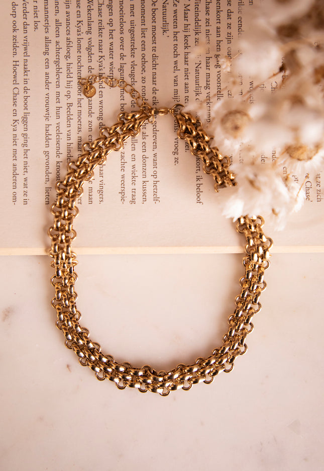 Chain Reaction Gold - Necklace