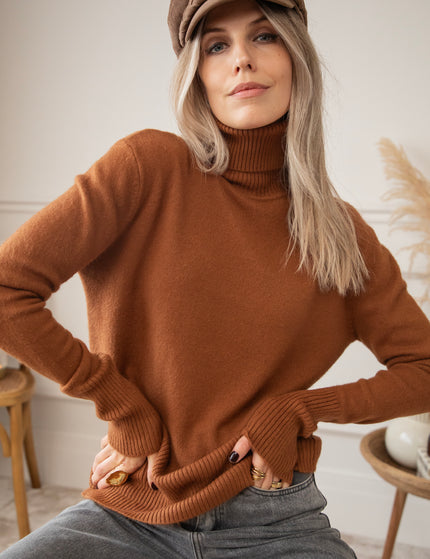 Pullover - Comfy Billie Turtle - Karamell