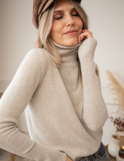 Comfy Billie Turtle Beige - Sweater