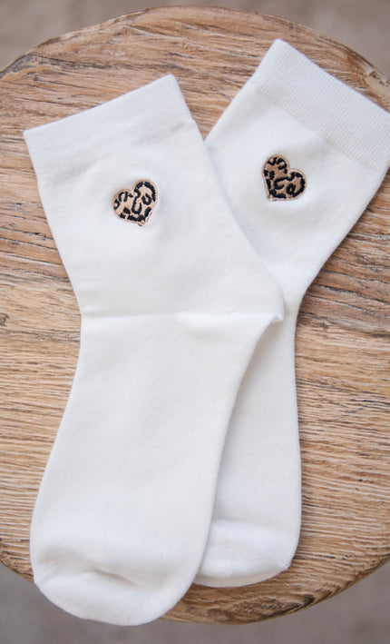 Little Wild Heart Off White - Socks