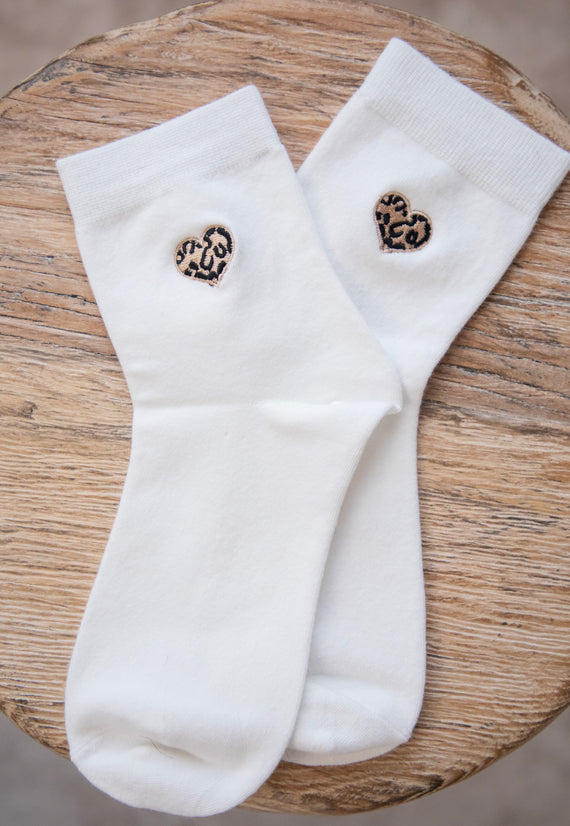 Little Wild Heart Off White - Socks