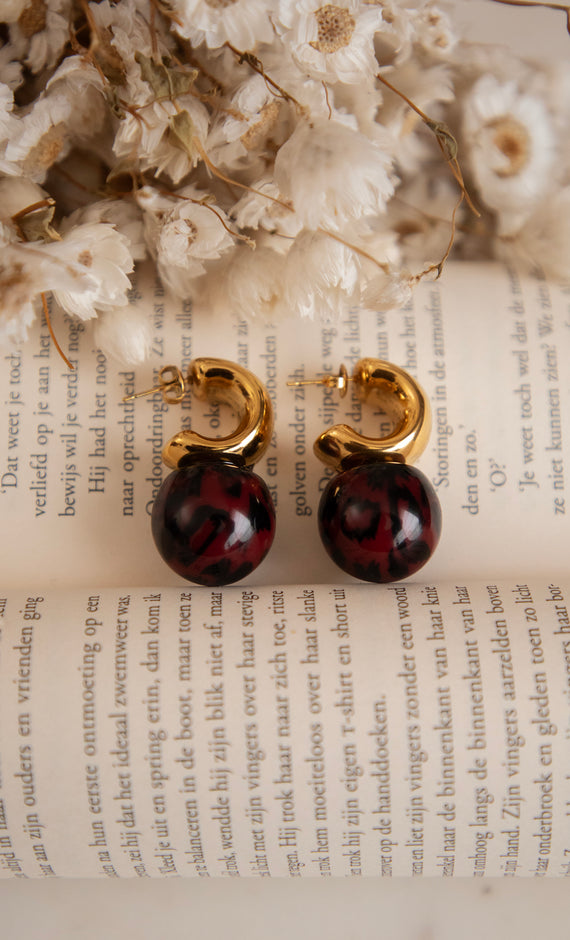 Leontine Bordeaux - Earrings